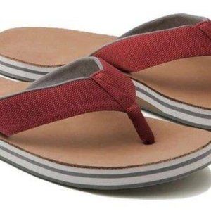MEN’S SCOUTS FLIP FLOP IN DARK RED & GRAY SIZE 11